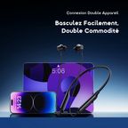 Necklace 5 Écouteurs avec réduction de bruit de 30 dB et vibration lors des appels