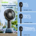 SmartHandheldfan 2 Ventilateur de table avec base lumineuse