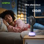 SmartHandheldfan 2 Ventilateur de table avec base lumineuse