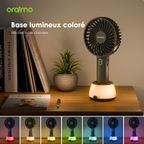 SmartHandheldfan 2 Ventilateur de table avec base lumineuse