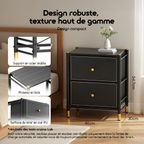NoirStand Table de chevet spacieuse et polyvalente