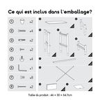 NoirStand Table de chevet spacieuse et polyvalente