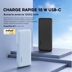 PowerFlow B11 Batterie externe 10 000 mAh 15 W