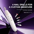Tipsy 6 Nail Drills  2-Speed Dual Rotation Manicure Set