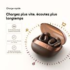 OpenSnap N2 سماعات أذن لاسلكية مفتوحة الأذن بتقنية الشحن السريع والتحكم التكيفي في مستوى الصوت