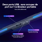 ChillDock Refroidisseur pour ordinateur portable à deux ports USB