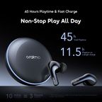 SpaceBuds 2 & Necklace Lite AI Smart True Wireless Earbuds-Space Grey & Call Vibration Wireless Earphones