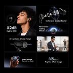 SpaceBuds 2 & Necklace Lite AI Smart True Wireless Earbuds-Space Grey & Call Vibration Wireless Earphones