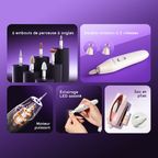 Tipsy Set de manucure avec 6 embouts de forage, 2 vitesses et rotation bidirectionnelle