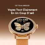 Watch Muse 2 Montre Connectée AMOLED 1,32” au Design Diamant
