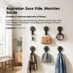 SnapMount Installation Facile Crochets À Ventouse Résistants (6 Pièces)