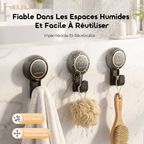 SnapMount Installation Facile Crochets À Ventouse Résistants (6 Pièces)