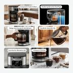 BrewDrip Cafetière Filtre 1.5L Avec Minuterie LED