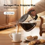 BrewDrip Cafetière Filtre 1.5L Avec Minuterie LED