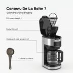 BrewDrip Cafetière Filtre 1.5L Avec Minuterie LED