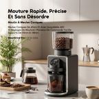 BeanGrind Pro Broyeur À Meules Coniques Avec Contrôle Intelligent Précis