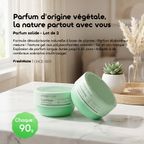 FreshMate 2 Pièces 90g Parfum Solide Naturel Longue Durée