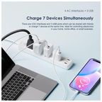 PowerHub C 2M 4-AC 3-USB Power Strip
