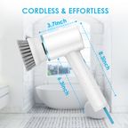 Ultra Cleaner Scrubber Cordless 1.5H Runtime Electric Spin Brush with 5 Replacement Heads