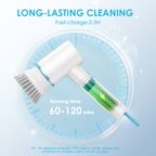 Ultra Cleaner Scrubber Cordless 1.5H Runtime Electric Spin Brush with 5 Replacement Heads
