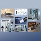SmartVacuum Corded Vacuum Cleaner with 5m Cord, 500W High Speed Powerful Suction