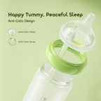 PureBottle 240 240ml Anti-Colic Silicone Glass Baby Bottle