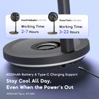 Power Turbo 4000mAh Portable Folding Fan