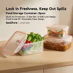 SealPure Silver Ion Protection PP Food Storage Container Set (3pcs)