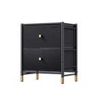 NoirStand Table de chevet spacieuse et polyvalente