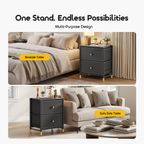 NoirStand Table de chevet spacieuse et polyvalente