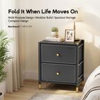 NoirStand Table de chevet spacieuse et polyvalente