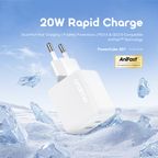 PowerCube 201 طقم شاحن بقوة 20 واط مزود بقابس من النوع الأوروبي