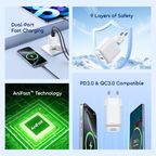 PowerCube 201 طقم شاحن بقوة 20 واط مزود بقابس من النوع الأوروبي