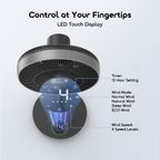 AirCruze 14 Inch Rechargeable Pedestal Fan