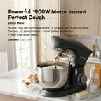 OminiMix Durable All Metal Gears Triple Safety Protection Stand Mixer