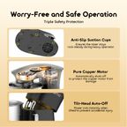 OminiMix Durable All Metal Gears Triple Safety Protection Stand Mixer