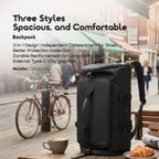 MultiGo 3 In 1 Durable Type-c Charging Backpack