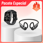 Watch 5 Lite & OpenCirclet 2 2.01" HD IP68 Smart Watch & IPX5 Steps Tracking Open-Ear Earphones