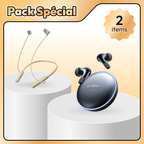 SpaceBuds 2 & Necklace Lite AI Smart True Wireless Earbuds-Space Grey & Call Vibration Wireless Earphones