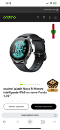 Watch Nova R Montre intelligente IP68 en verre Panda 1,39"