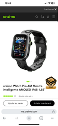Watch Pro AM Montre intelligente AMOLED IP68 1,85″