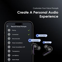 SpaceBuds Ecouteurs à réduction de bruit ANC 50dB avec personnalisation des commandes vocales