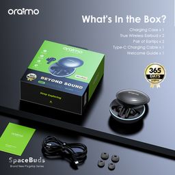 SpaceBuds Ecouteurs à réduction de bruit ANC 50dB avec personnalisation des commandes vocales