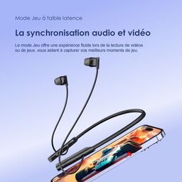 Necklace Lite Casque sans fil à vibration d'appel