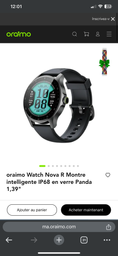 Watch Nova R Montre intelligente IP68 en verre Panda 1,39"