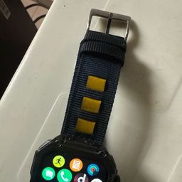 Watch Strap 22 Fabric & Leather Watch