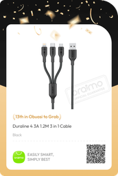 Duraline 4 3A 1.2M 3-in-1 Cable