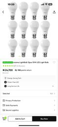 lightbulb 12pcs 10w LED light bulb