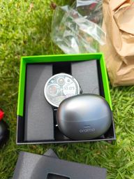 earbuds and smartwatch