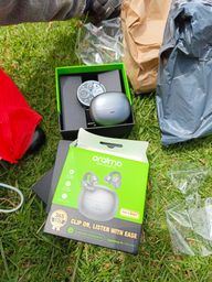 earbuds and smartwatch